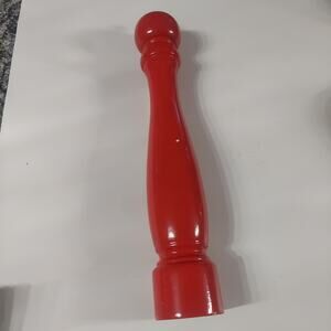 Red Lacquered Beechwood Pepper Mill, 16-1/2-Inches